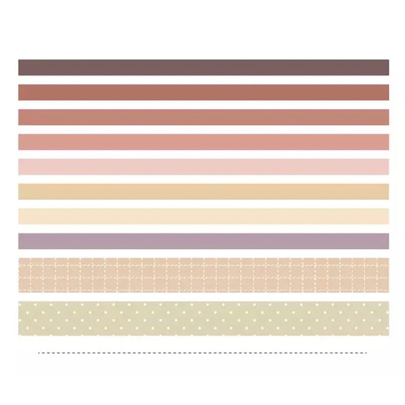10 Rolls/Set Elegant Swatches Washi Tape 3