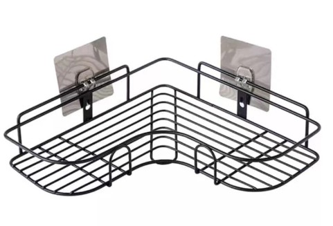 Stainless Steel Stick on Wall Sponge Soap Holder Rack Caddy for Kitchen & Bathroom Faucet	  1