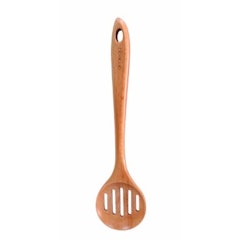 Houseware Beech Large Wooden Slotted Spoon