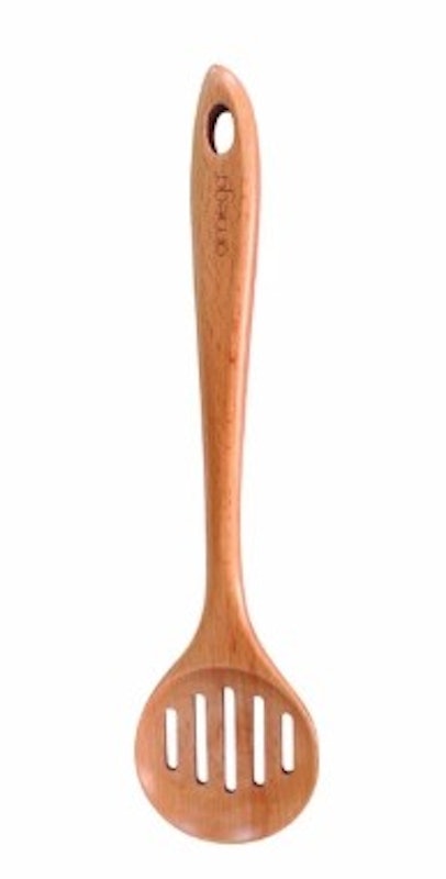 Houseware Beech Large Wooden Slotted Spoon 1