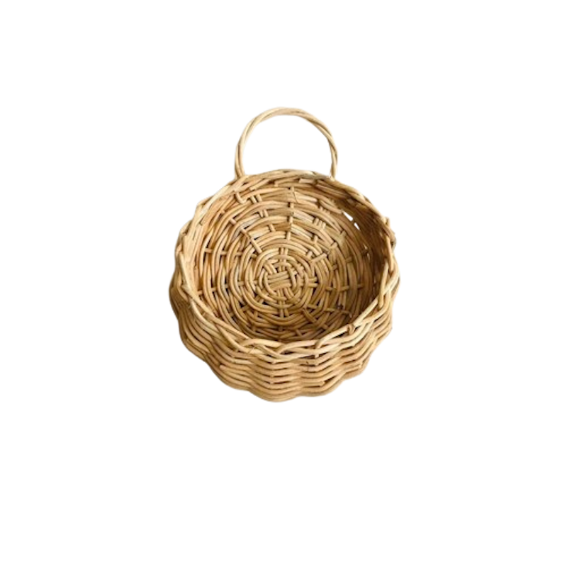 Flatback Hanging Rattan Basket 1