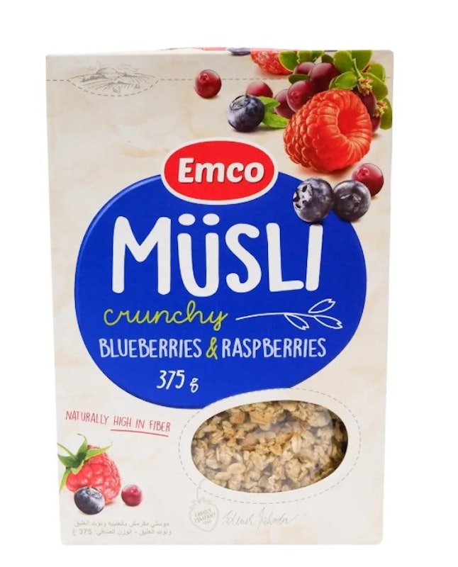 Musli Crunchy Oat Cereal Blueberries & Raspberries 375g 1