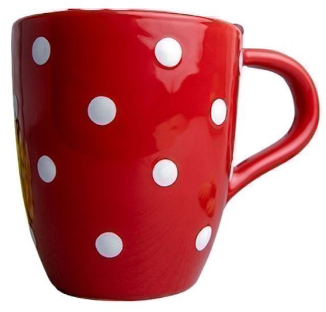 Red Polka Dots Ceramic Mug 1