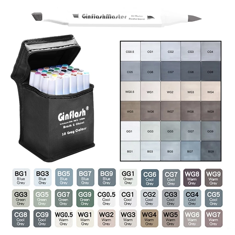 Brush & Chisel 30 Gray Colors 1