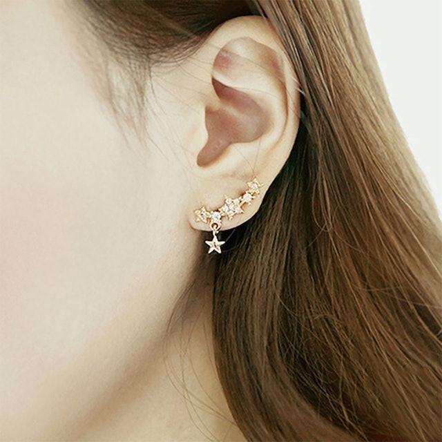 Women's Five-Pointed Star Party Ear Studs 2