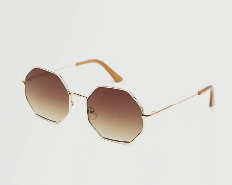 Hexagonal Metal Frame Sunglasses 2