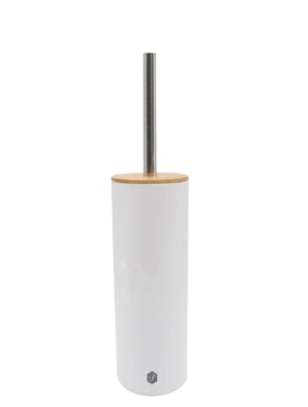 Bamboo Toilet Brush With Brush Holder 1
