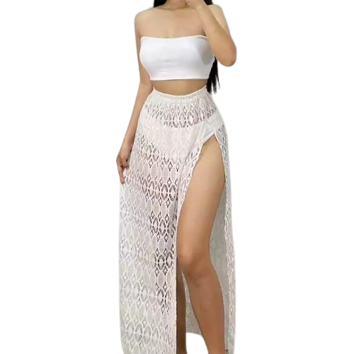 Maxi Skirt Mesh Lace Cover Up 1