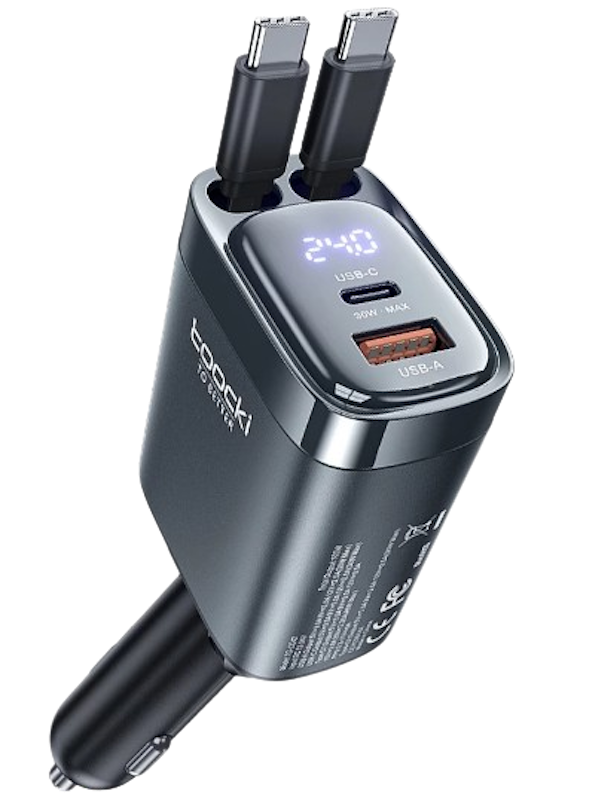 105W Retractable Car Charger 1