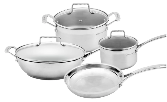 Cilantro Stainless Steel Cookware Set, 7 Pcs	 1