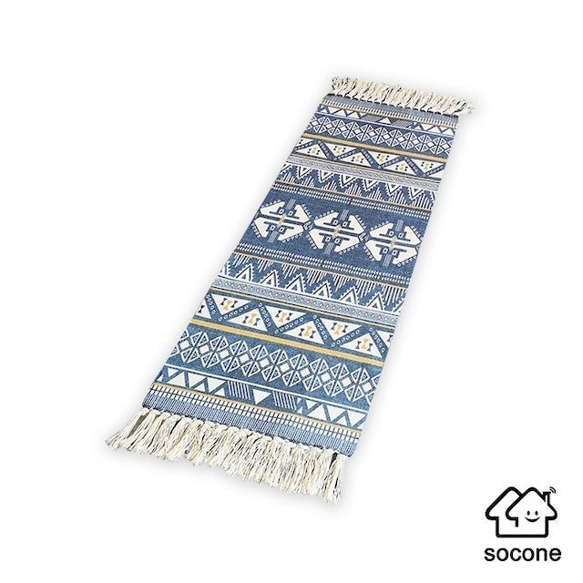 Cotton and Linen Tassel Woven Carpet 2