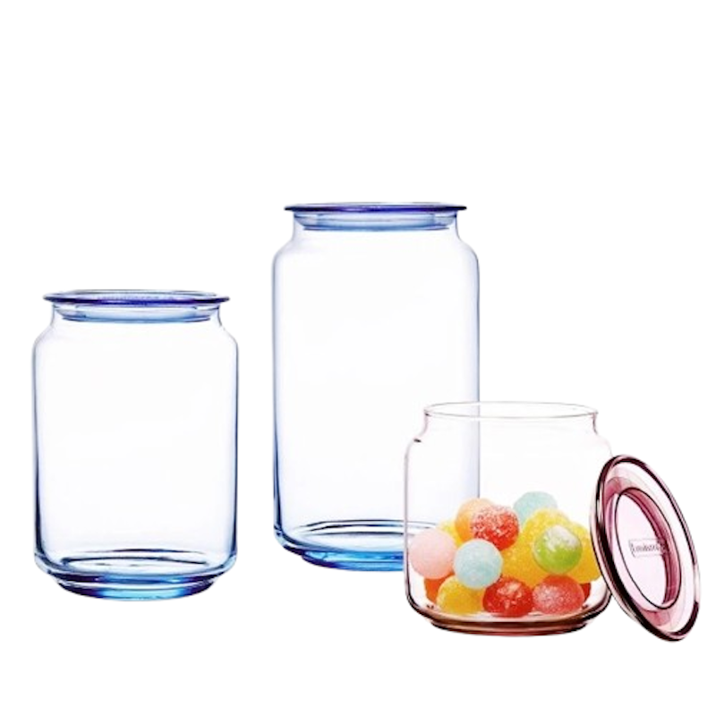 Rondo Solid Color 3pc Storage Jar 1