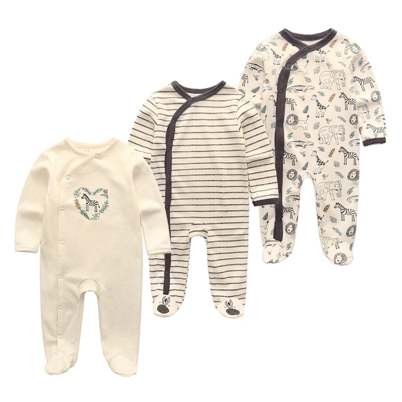 3 Pieces Long Sleeve Baby Romper  3