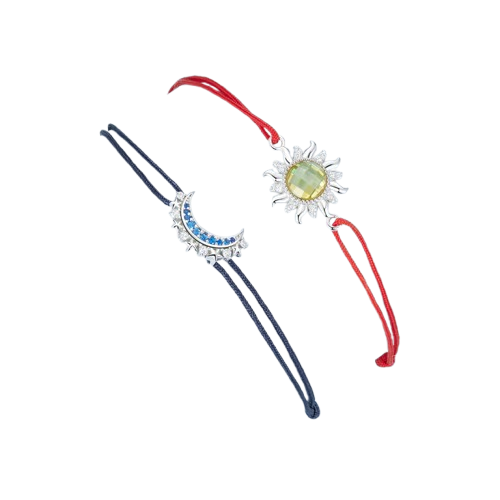 925 Sterling Silver Sun and Moon Bracelet 1