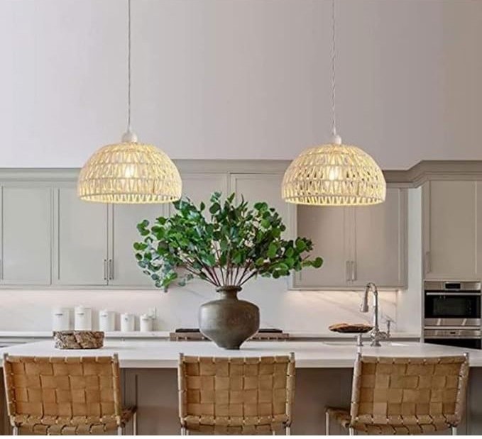 Pendant Light Bohemian Rattan Chandelier 3
