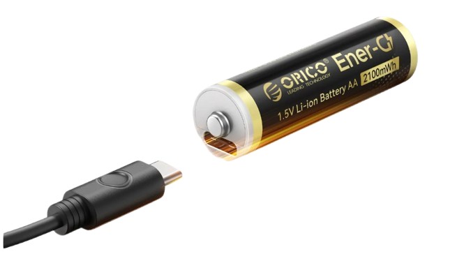 AA Rechargeable Lithium Battery Type-C Fast Charging 1.5V Constant Voltage 2100mWh (EG5C)	  4