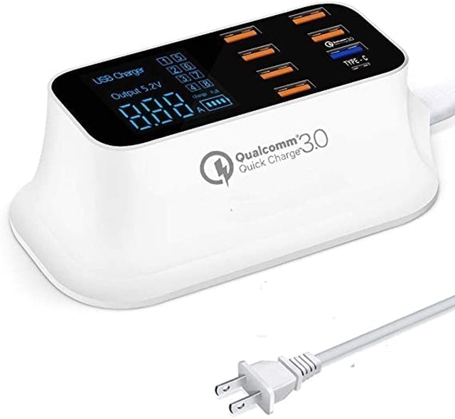 8 Ports LED Display USB Charger 1