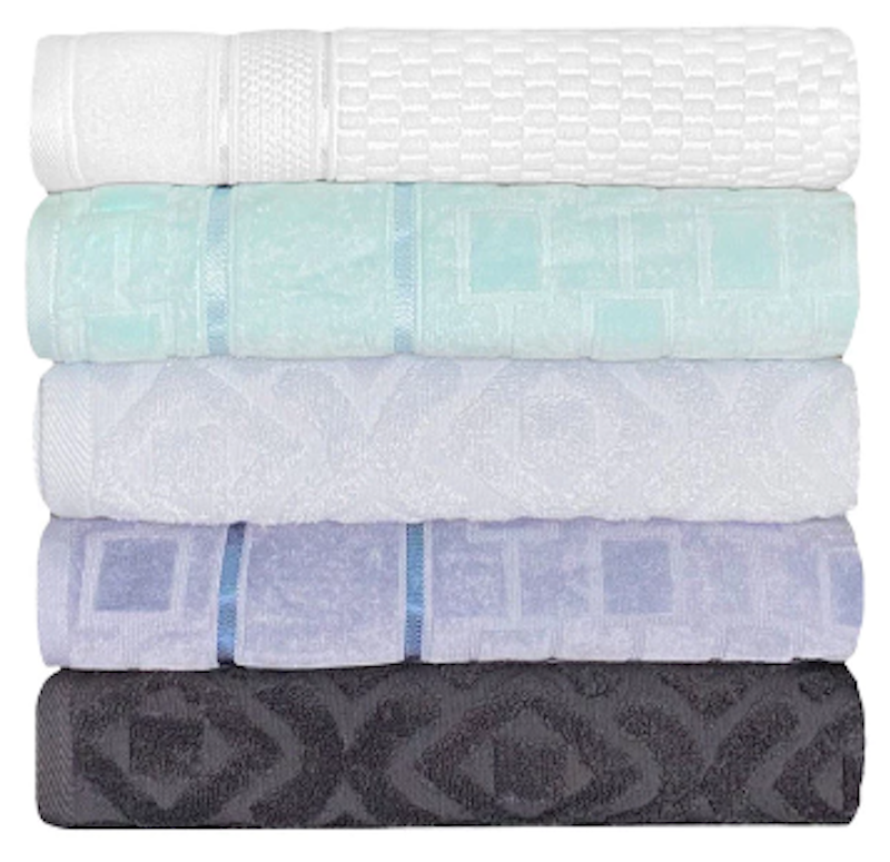 Hotel Classic Premium 100% Cotton Hand Towel - Floral, Diamonds 1