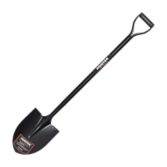 Round Point Shovel with Metal Handle