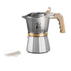Three-Valve 316 Stainless Steel Moka Pot