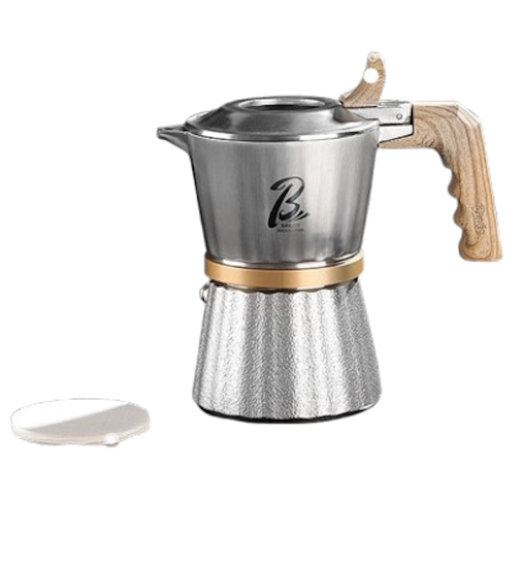 Three-Valve 316 Stainless Steel Moka Pot 1