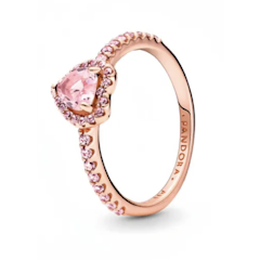 Sparkling Elevated Heart Ring