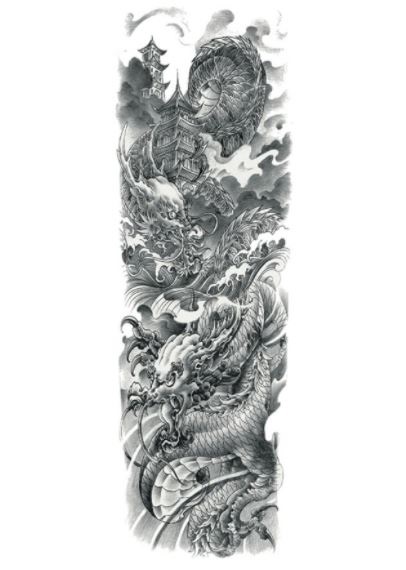 Full Arm Temporary Tattoo 2