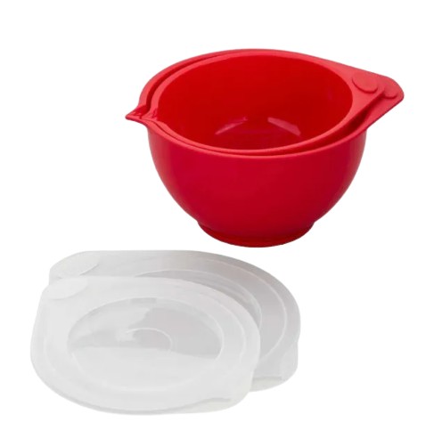 2 Piece Covered Mixing Bowls with Lids	  1