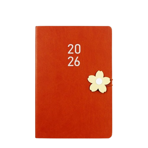 2026 Weekly Planner A5 Flower Pin Closure 2