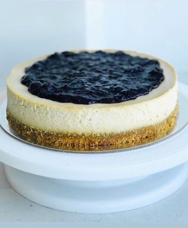 Vegan Blueberries Compote Vanilla Cheesecake 1