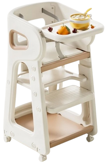 High Chair For Baby With Seatbelt And Wheels 1