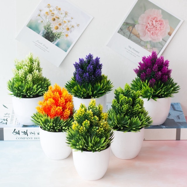 Artificial Flowers With Vase 2