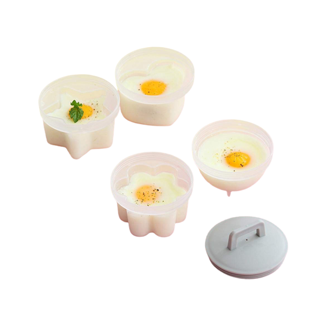 Egg Poacher With Silicone Lid and Brush 1