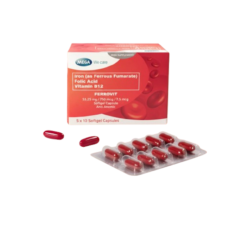 Iron + Vitamin B12 + Folic Acid 50's 1