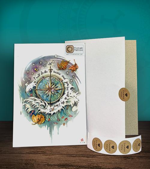 Compass Temporary Tattoo 2