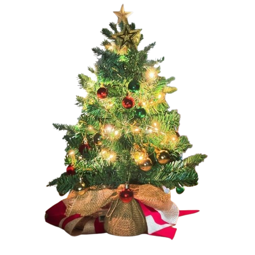 Tabletop 22 inch Mini Christmas Tree Decor With 50 LED Lights Ball 1