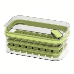 64 Pcs Ice Cube Tray With Lid & Bin