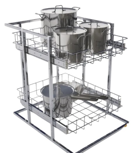 Prestige 2 in 1 Pullout Kitchen Wire Basket 	  2