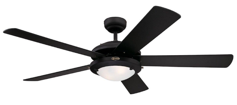 Comet Ceiling Fan 52" 5-Blade Matte Black 1