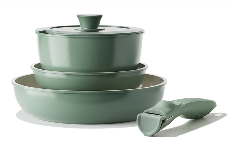 Green Nonstick Ceramic Rock Cookware Set 1