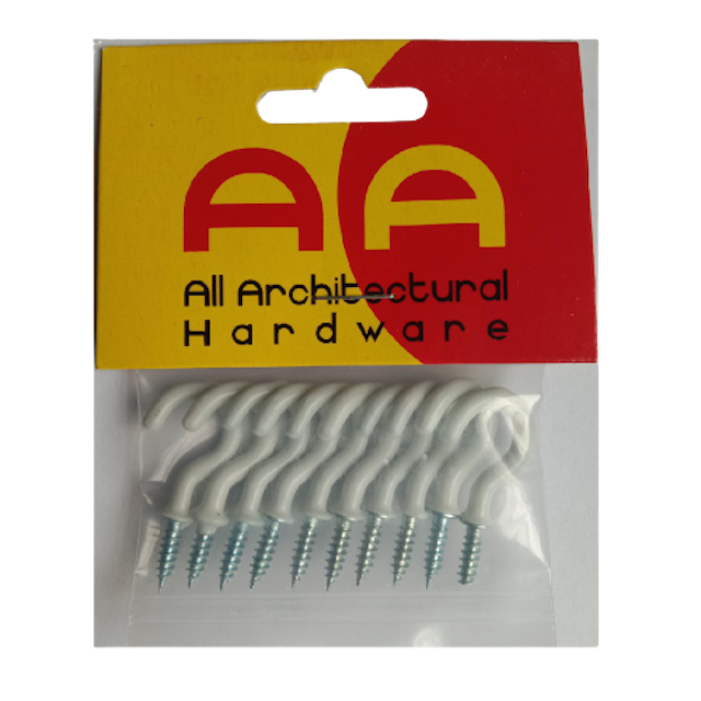 Half-Inch White PVC Coated Steel Screw 2