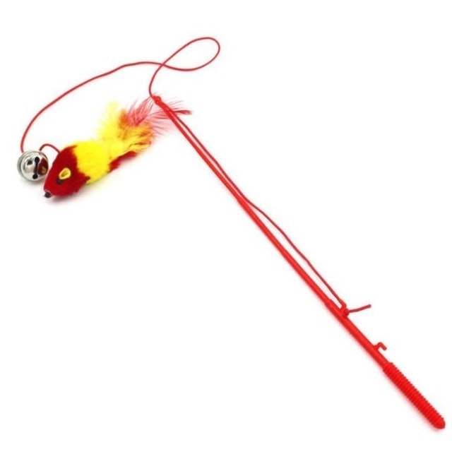 Cat Teaser Plush Wand With Bell 1