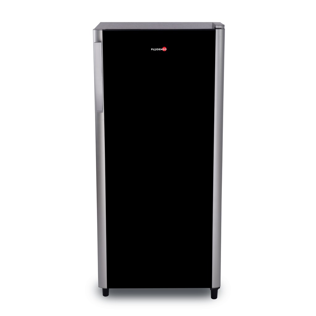 Single-Door Refrigerator With Black Glass 1