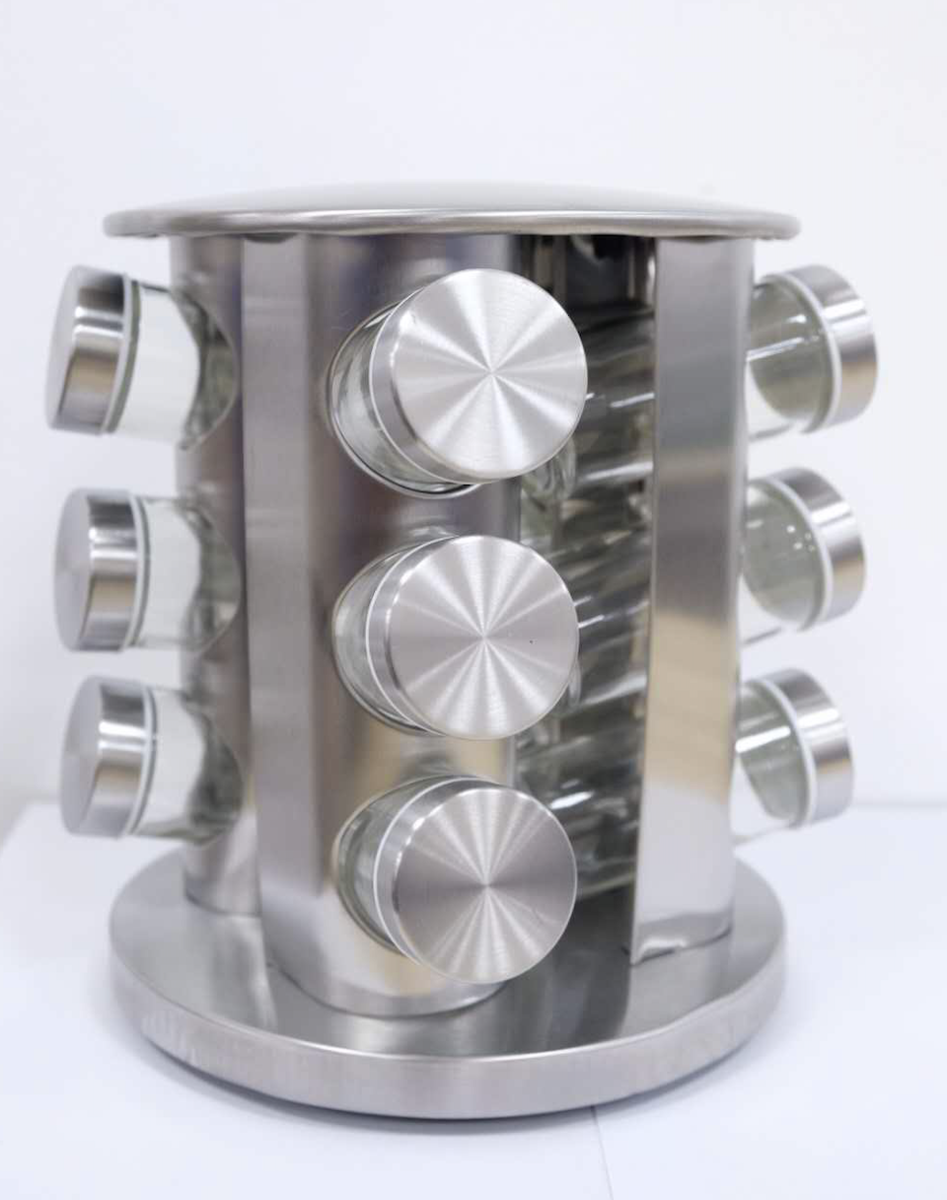360 Rotating Stainless Spice Rack 1