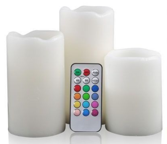 Flameless Changing LED Light With Remote Control Timer 2
