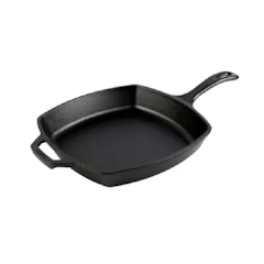 10.5 Inch Square Seasoned Cast Iron Skillet