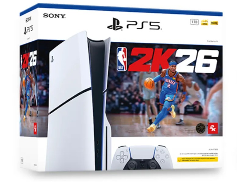 PS5 Slim Console Disc Version NBA 2K26 Bundle 	  2
