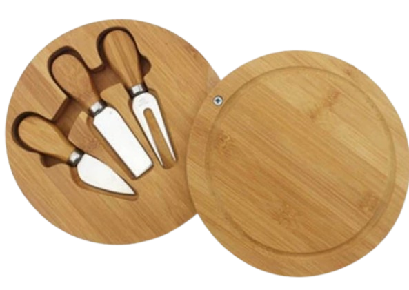 Dinner Essentials Bamboo 3-Piece Cheese Set  1