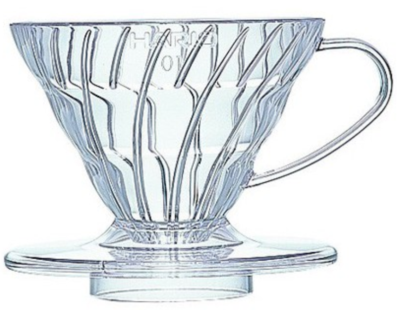 V60 Clear Plastic Coffee Dripper 1