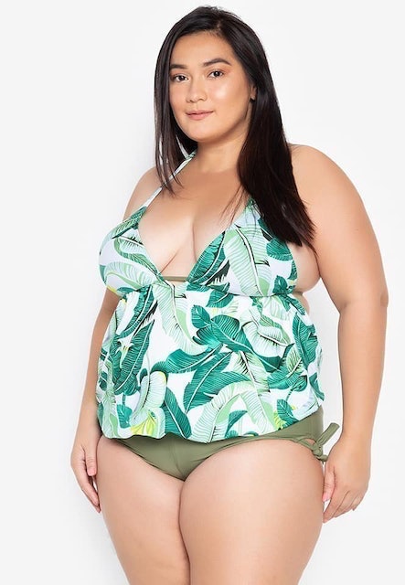 Plus Size One Piece Korean Style Swimsuit 4